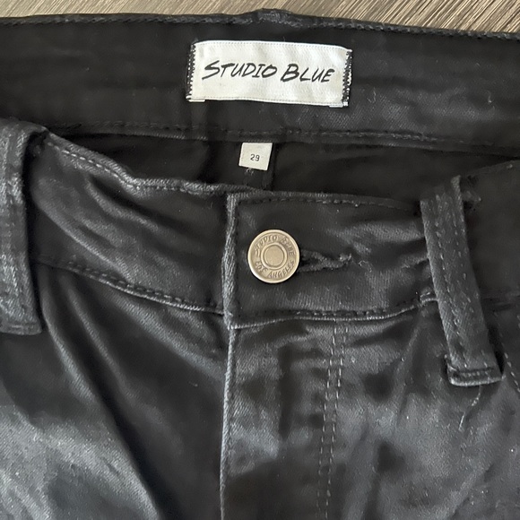 Studio Blue Black Boot Leg Jeans Size 29 - Picture 2 of 7
